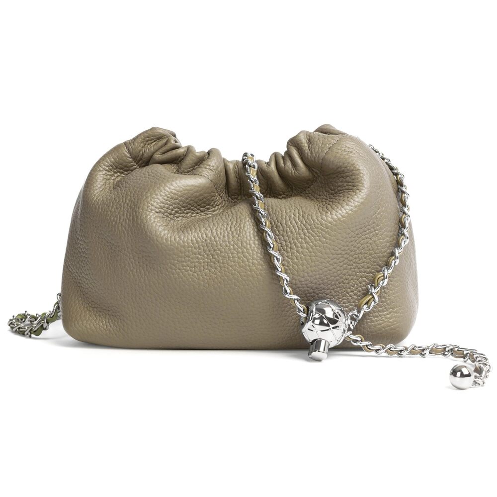 8126 Trendy Dumpling Crossbody Bag - Evening Clutch Leather Hobo Cloud - Picture 1 of 7